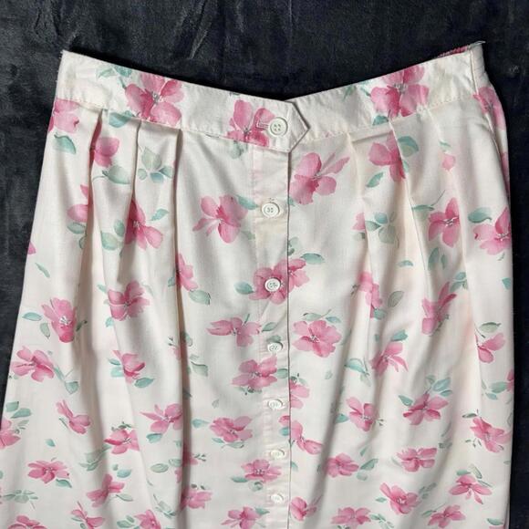 Vintage Diane von Furstenberg DVF Women’s Floral Print A-line Midi Skirt S (4-6) - Picture 3 of 7
